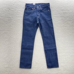 Levis 501 Jeans Mens 31x32 Blue Original Straight Button Fly Denim Grunge New